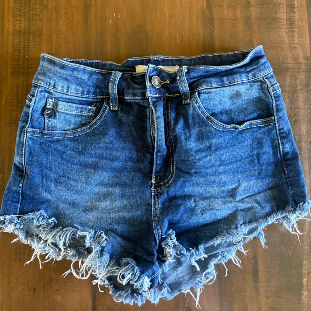 KanCan Blue Distressed Jean Shorts